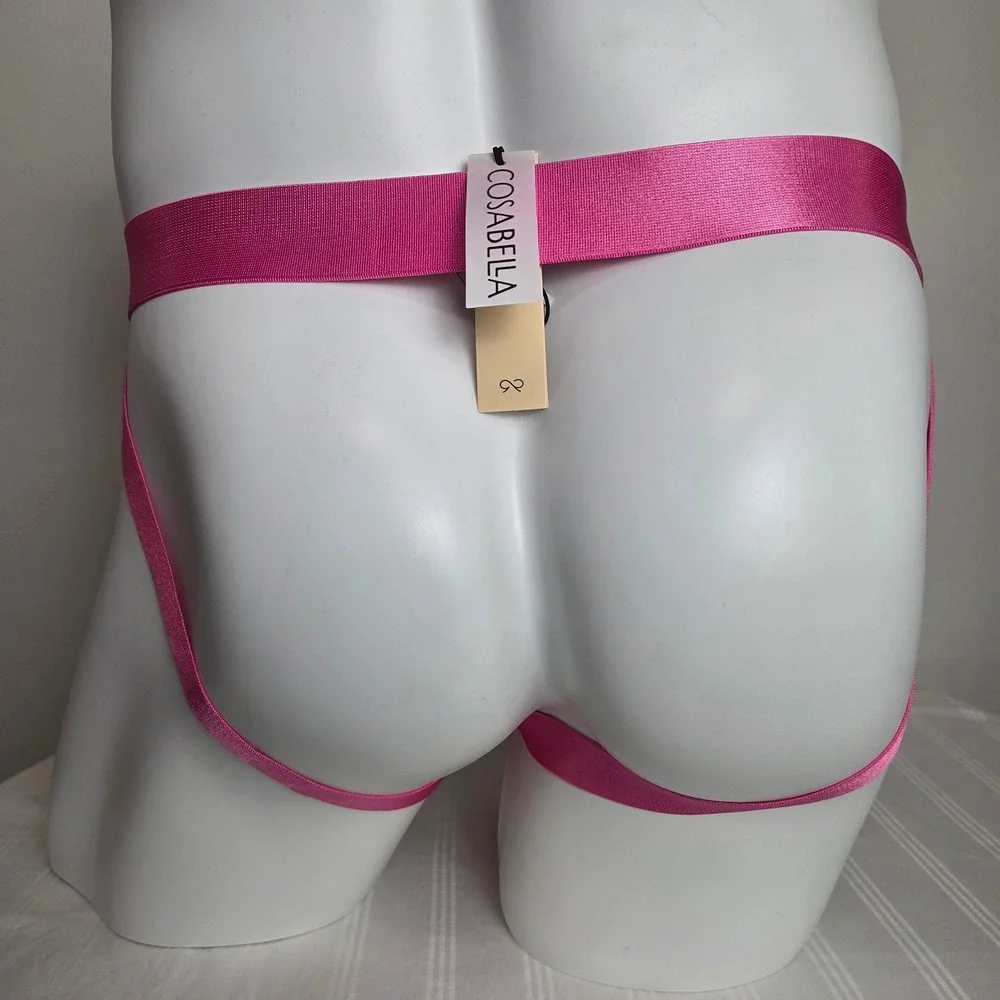 Cosabella Luxury Italian Men's Pink Lace Jock‎ Strap Designer Underwear Size M